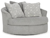 Casselbury Cement Oversized Swivel Accent Chair by Ashley at Eve Furniture