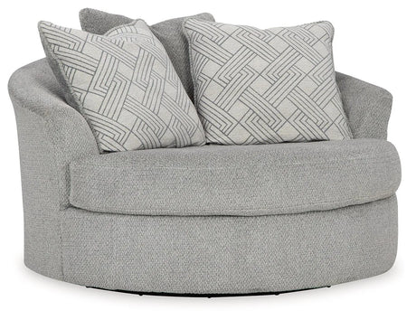 Casselbury Cement Oversized Swivel Accent Chair by Ashley at Eve Furniture