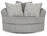Casselbury Cement Oversized Swivel Accent Chair by Ashley at Eve Furniture