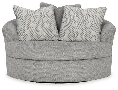 Casselbury Cement Oversized Swivel Accent Chair by Ashley at Eve Furniture