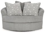 Casselbury Cement Oversized Swivel Accent Chair by Ashley at Eve Furniture
