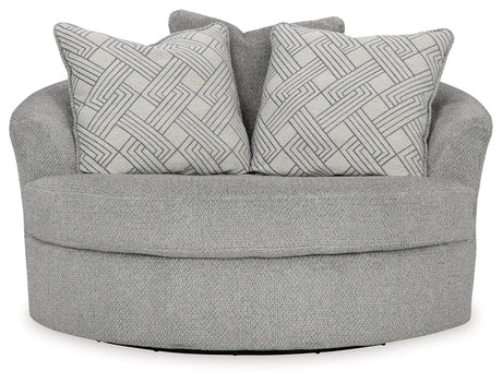 Casselbury Cement Oversized Swivel Accent Chair by Ashley at Eve Furniture