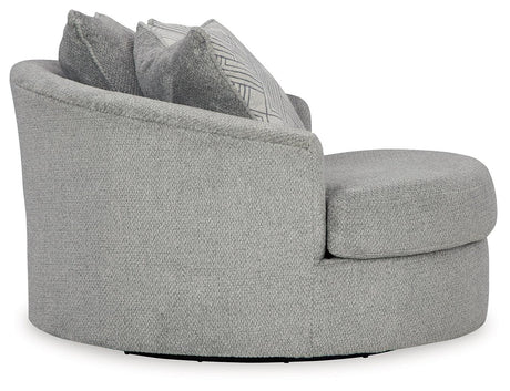 Casselbury Cement Oversized Swivel Accent Chair by Ashley at Eve Furniture
