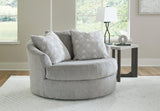 Casselbury Cement Oversized Swivel Accent Chair by Ashley at Eve Furniture