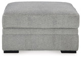 Casselbury Cement Ottoman With Storage by Ashley at Eve Furniture