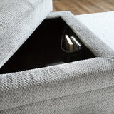 Casselbury Cement Ottoman With Storage by Ashley at Eve Furniture