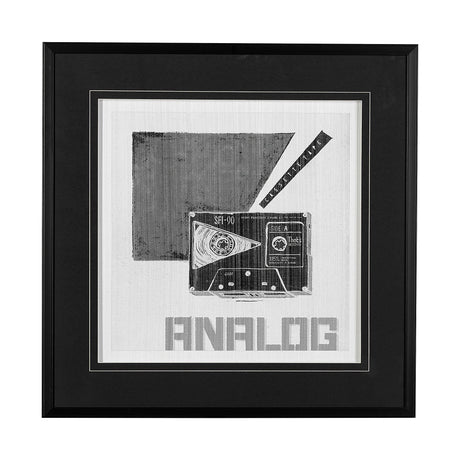 Cassette Tape I by Alarm a Hand Embellished Textured Framed Art Print Matted under Glass by Mercana at Eve Furniture