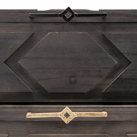 Cassia Set of 2 Brown Wooden Boxes by Mercana at Eve Furniture