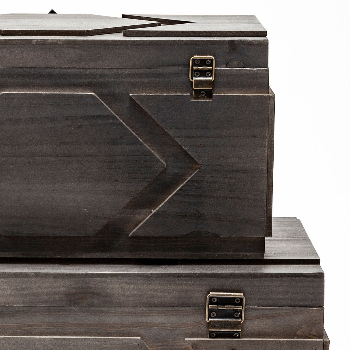 Cassia Set of 2 Brown Wooden Boxes by Mercana at Eve Furniture