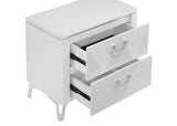 Cassia White High Gloss 2-drawer Nightstand Bedside Table by Coaster at Eve Furniture