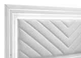 Cassia White High Gloss 4-piece Eastern King LED Bedroom Set by Coaster at Eve Furniture