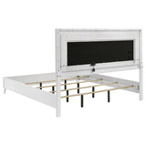 Cassia White High Gloss 4-piece Eastern King LED Bedroom Set by Coaster at Eve Furniture