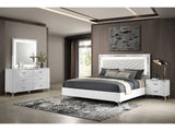 Cassia White High Gloss 4-piece Queen LED Bedroom Set by Coaster at Eve Furniture