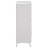 Cassia White High Gloss 5-drawer Bedroom Chest of Drawers by Coaster at Eve Furniture
