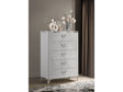 Cassia White High Gloss 5-drawer Bedroom Chest of Drawers by Coaster at Eve Furniture