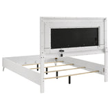 Cassia White High Gloss 5-piece Queen LED Bedroom Set by Coaster at Eve Furniture