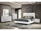 Cassia White High Gloss 5-piece Queen LED Bedroom Set by Coaster at Eve Furniture