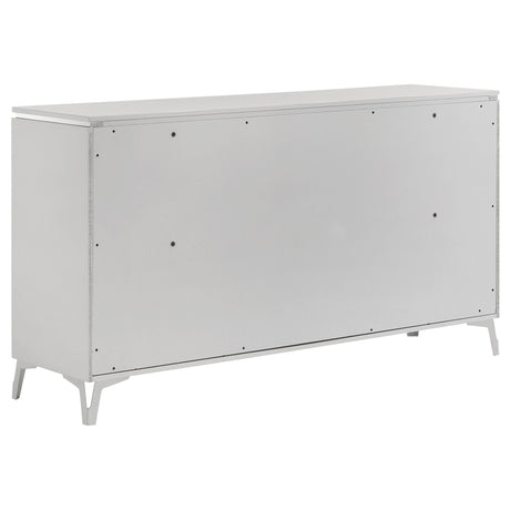 Cassia White High Gloss 6-drawer Bedroom Dresser Cabinet by Coaster at Eve Furniture