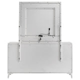 Cassia White High Gloss 6-drawer Dresser Cabinet with Mirror by Coaster at Eve Furniture
