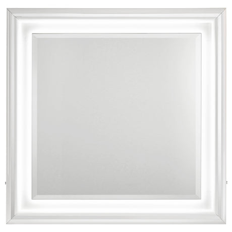 Cassia White High Gloss Dresser Mirror by Coaster at Eve Furniture