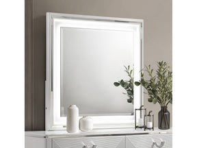 Cassia White High Gloss Dresser Mirror by Coaster at Eve Furniture