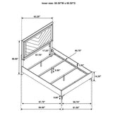 Cassia White High Gloss Queen LED Panel Bed by Coaster at Eve Furniture