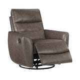 Cassian Dark Brown Swivel Glider Reclining Chair