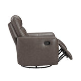 Cassian Dark Brown Swivel Glider Reclining Chair