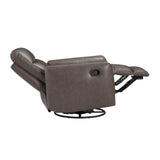 Cassian Dark Brown Swivel Glider Reclining Chair