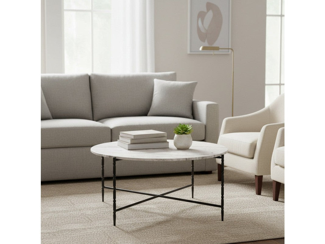 Cassian Gray/Black Cocktail Table by Crestview at Eve Furniture