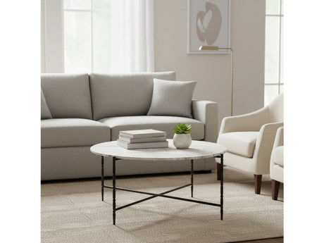 Cassian Gray/Black Cocktail Table by Crestview at Eve Furniture