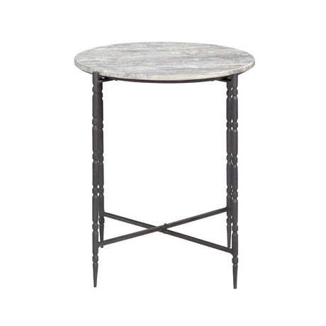 Cassian Gray/Black End Table by Crestview at Eve Furniture
