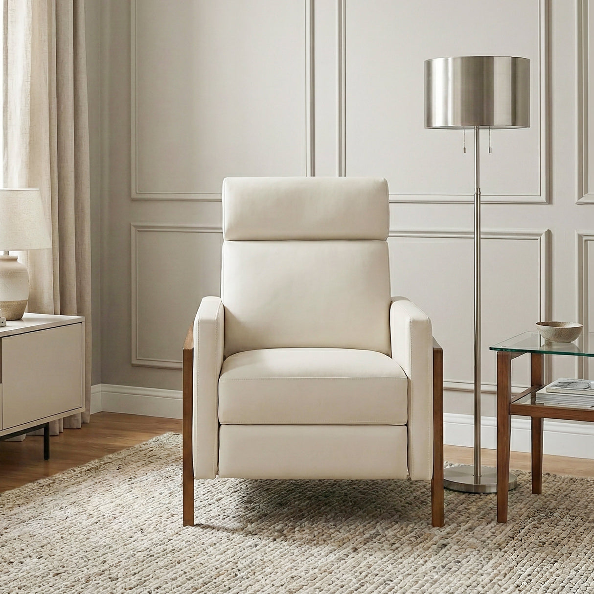 Cassian Taupe Swivel Glider Reclining Chair