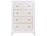 Cassie Illuminating 5-Drawer Chest, Shimmering Pearl Finish