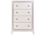 Cassie Illuminating 5-Drawer Chest, Shimmering Pearl Finish