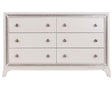 Cassie Illuminating Glam 58″ Dresser, Shimmering Pearl Finish by Steve Silver at Eve Furniture
