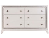 Cassie Illuminating Glam 58″ Dresser, Shimmering Pearl Finish by Steve Silver at Eve Furniture
