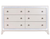 Cassie Illuminating Glam 58″ Dresser, Shimmering Pearl Finish by Steve Silver at Eve Furniture