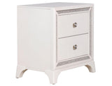 Cassie Illuminating Glam Nightstand, Shimmering Pearl Finish by Steve Silver at Eve Furniture
