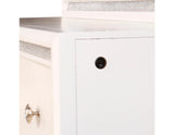Cassie Illuminating King Bed, Shimmering Pearl Finish by Steve Silver at Eve Furniture