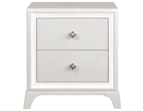 Cassie Illuminating Pearl Bedroom Set by Steve Silver at Eve Furniture