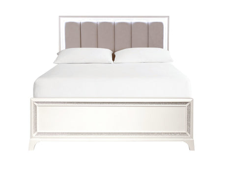 Cassie Illuminating Pearl Bedroom Set by Steve Silver at Eve Furniture