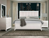 Cassie Queen Illuminating 4-Piece Glam Queen Bedroom Set(Queen Bed, Nightstand, Dresser and Mirror)