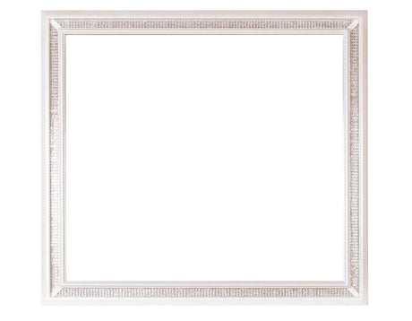 Cassie Illuminating Glam Dresser and Mirror, Shimmering Pearl Finish by Steve Silver at Eve Furniture