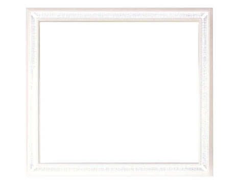 Cassie Illuminating Glam Dresser and Mirror, Shimmering Pearl Finish by Steve Silver at Eve Furniture