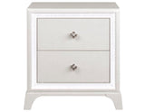 Cassie Illuminating Glam Nightstand, Shimmering Pearl Finish by Steve Silver at Eve Furniture