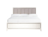 Cassie Illuminating King Bed, Shimmering Pearl Finish by Steve Silver at Eve Furniture
