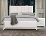 Cassie Illuminating King Bed, Shimmering Pearl Finish by Steve Silver at Eve Furniture