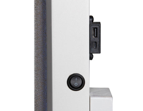 Cassie Illuminating Queen Bed, Shimmering Pearl Finish by Steve Silver at Eve Furniture