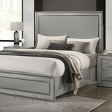 Cassiopeia Metallic Gray 4-Piece Queen Bedroom Set by Furniture of America at Eve Furniture